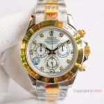 Swiss Copy Rolex Cosmo Daytona A7750 904l Two Tone White MOP Dial watch